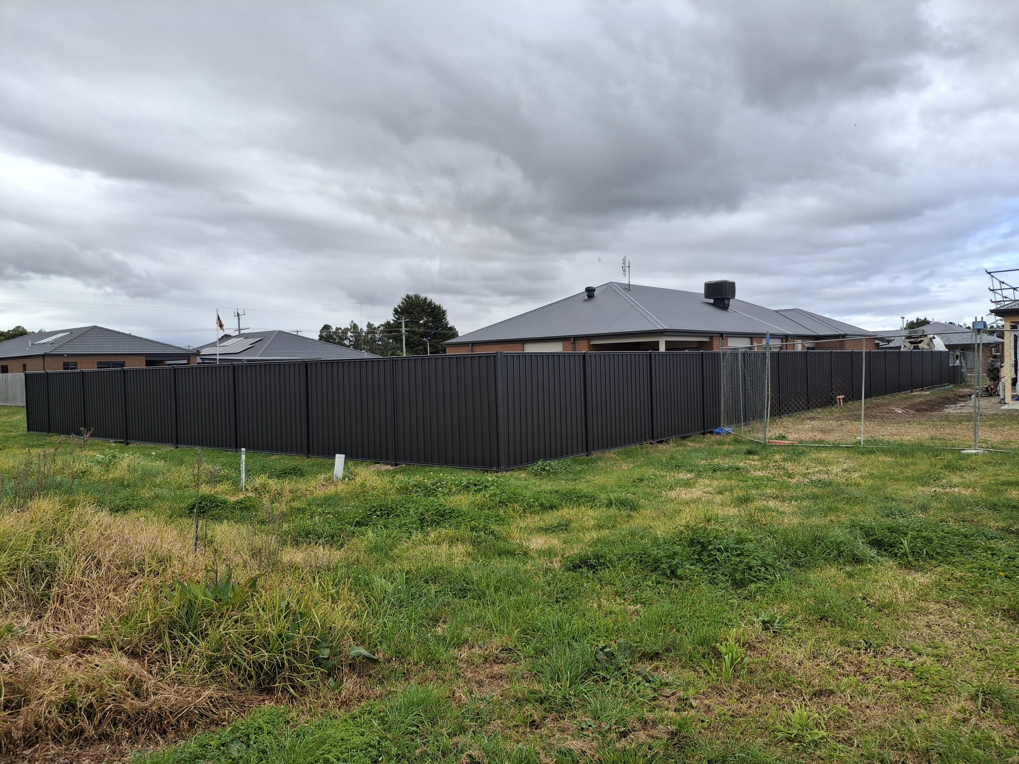 Colorbond fence around residential property